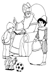Fisă de colorat cu Mos nicolae de colorat p37