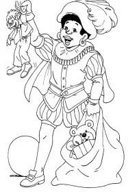 Fisă de colorat cu Mos nicolae de colorat p38