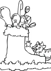 Fisă de colorat cu Mos nicolae de colorat p53