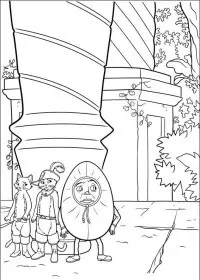 Fisă de colorat cu Motanul incaltat de colorat p02