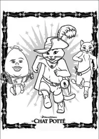 Fisă de colorat cu Motanul incaltat de colorat p15