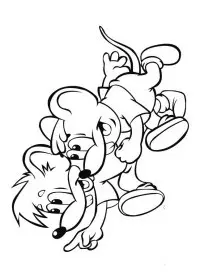 Fisă de colorat cu Motanul leopold de colorat p03