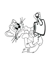 Fisă de colorat cu Motanul leopold de colorat p04