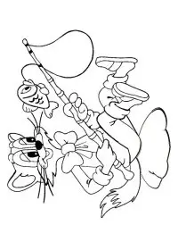 Fisă de colorat cu Motanul leopold de colorat p05