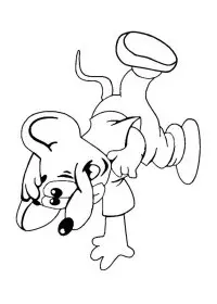 Fisă de colorat cu Motanul leopold de colorat p06