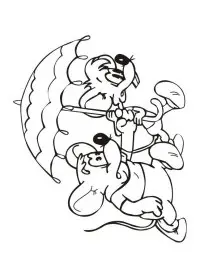 Fisă de colorat cu Motanul leopold de colorat p08