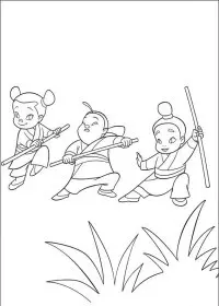 Fisă de colorat cu Mulan de colorat p31