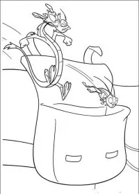 Fisă de colorat cu Mulan de colorat p35