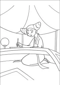 Fisă de colorat cu Mulan de colorat p45