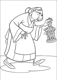 Fisă de colorat cu Mulan de colorat p66