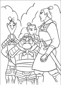 Fisă de colorat cu Mulan de colorat p77