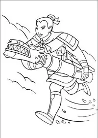 Fisă de colorat cu Mulan de colorat p80