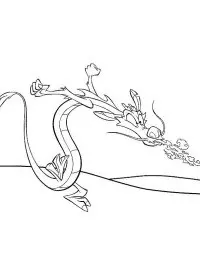 Fisă de colorat cu Mulan de colorat p85