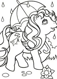 Fisă de colorat cu My little poney de colorat p02