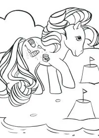 Fisă de colorat cu My little poney de colorat p04