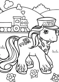 Fisă de colorat cu My little poney de colorat p05