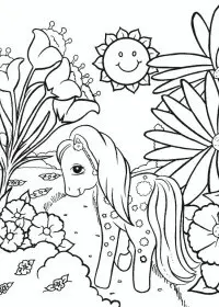 Fisă de colorat cu My little poney de colorat p07