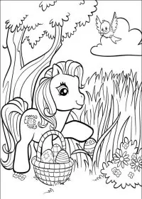 Fisă de colorat cu My little poney de colorat p22