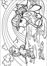Fisă de colorat cu My little poney de colorat p25
