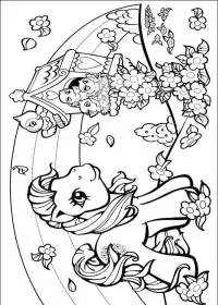 Fisă de colorat cu My little poney de colorat p68