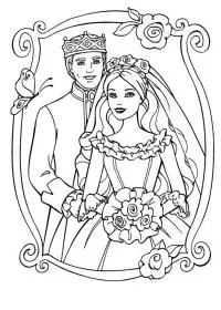 Fisă de colorat cu Nunta de colorat p08