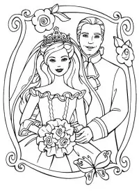 Fisă de colorat cu Nunta de colorat p09