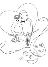 Fisă de colorat cu Nunta de colorat p22