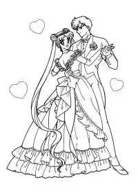 Fisă de colorat cu Nunta de colorat p23