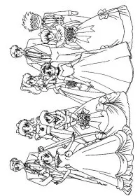 Fisă de colorat cu Nunta de colorat p24