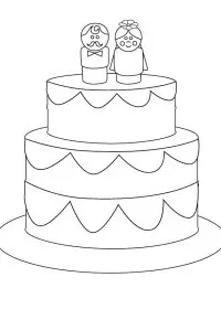 Fisă de colorat cu Nunta de colorat p28