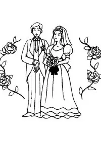 Fisă de colorat cu Nunta de colorat p33