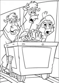 Fisă de colorat cu O ferma trasnita de colorat p36