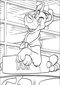 Fisă de colorat cu Oliver de colorat p12