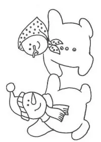 Fisă de colorat cu Om de zapada de colorat p21