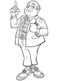 Fisă de colorat cu Oraselul lenes de colorat p04