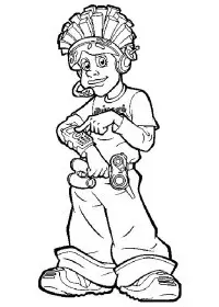 Fisă de colorat cu Oraselul lenes de colorat p05