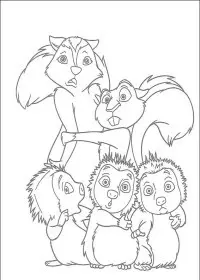 Fisă de colorat cu Over the hedge de colorat p03