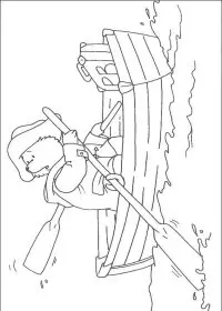 Fisă de colorat cu Paddington bear de colorat p02