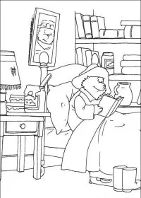 Fisă de colorat cu Paddington bear de colorat p04