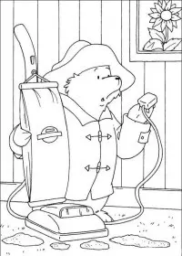 Fisă de colorat cu Paddington bear de colorat p06