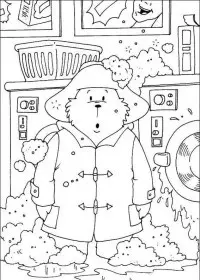 Fisă de colorat cu Paddington bear de colorat p07