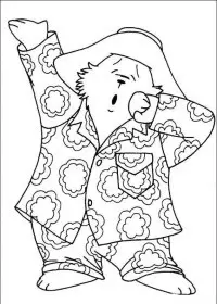 Fisă de colorat cu Paddington bear de colorat p08