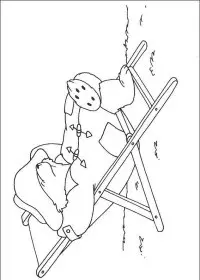 Fisă de colorat cu Paddington bear de colorat p12