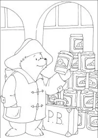 Fisă de colorat cu Paddington bear de colorat p19