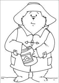 Fisă de colorat cu Paddington bear de colorat p22