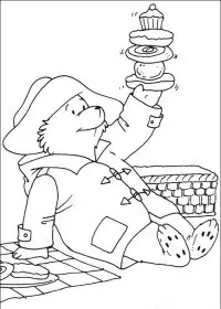 Fisă de colorat cu Paddington bear de colorat p23