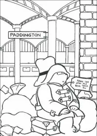 Fisă de colorat cu Paddington bear de colorat p24