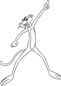 Pantera Roz de colorat