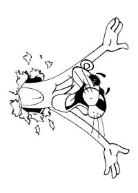 Fisă de colorat cu Pantera roz de colorat p09