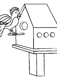 Fisă de colorat cu Pasari de colorat p52